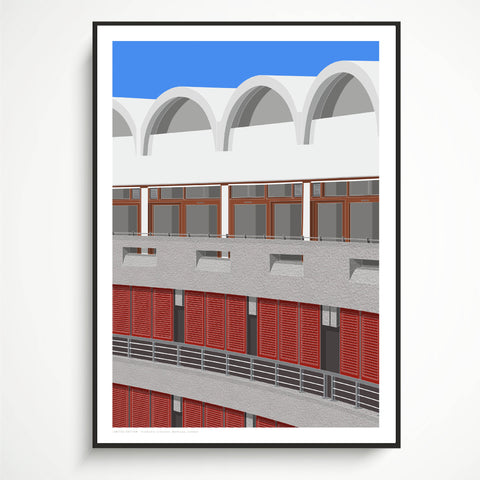 A2 Limited Edition - Frobisher Crescent, Barbican Art Print  -  (30 only)