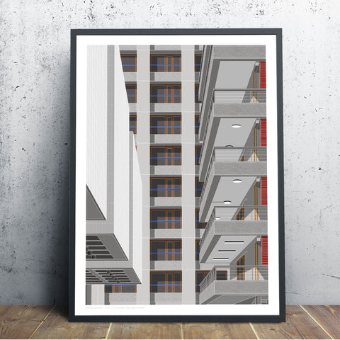 A2 Limited Edition - View to Shakespeare, Barbican Art Print  -  (30 only)