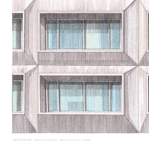 A2 Limited Edition / Original Drawing - Ministry of Justice, London - (30 only)