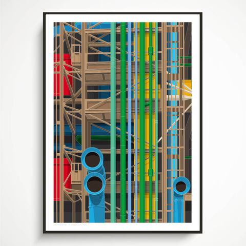 A1 Large Format Limited Edition - Pompidou Centre Art Print - (10 Only - 5 left)