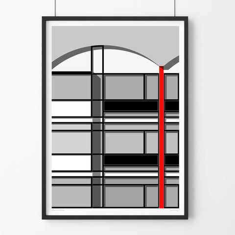 PAPER VARIATION - Crescent House Art Print (A3)