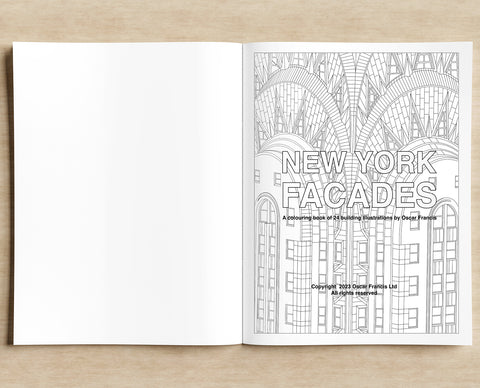 New York Facades Colouring Book