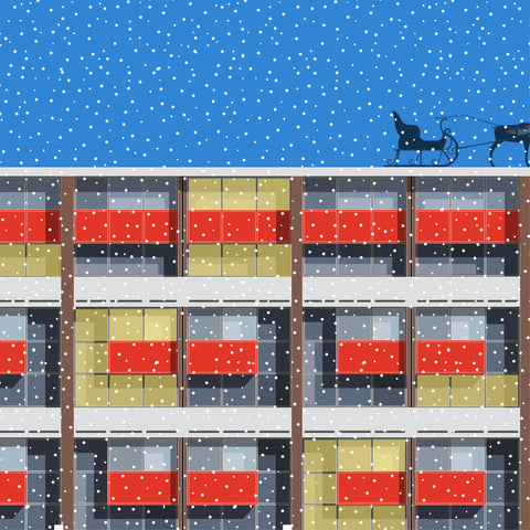 Basterfield House at Christmas - (4 cards)