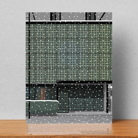 Maison de Verre in the Snow - Christmas Card (4 cards)