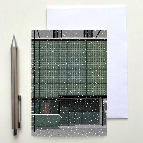 Maison de Verre in the Snow - Christmas Card (4 cards)