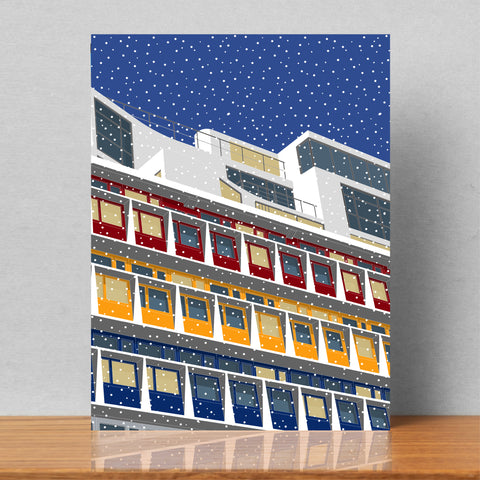 Cité de Refuge in the Snow - Christmas Card (4 cards)