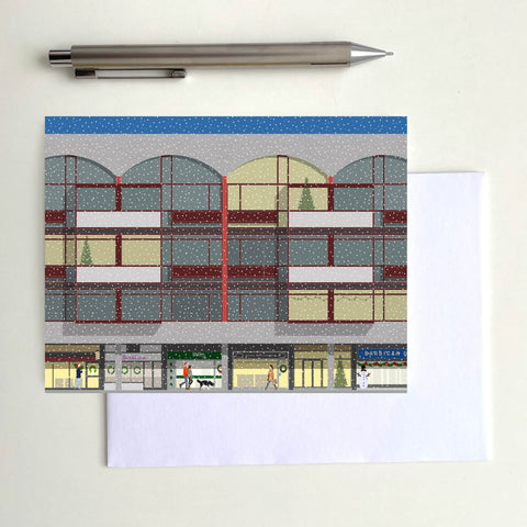 Crescent House at Christmas - (4 cards)