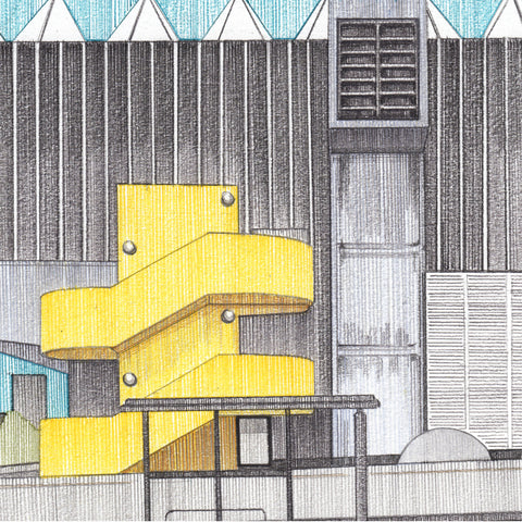 A3 Limited Edition of Hand Drawing - Hayward Gallery, London - (10 only)