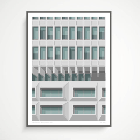 Shapes of Brutalism Ministry of Justice, London - graphic print