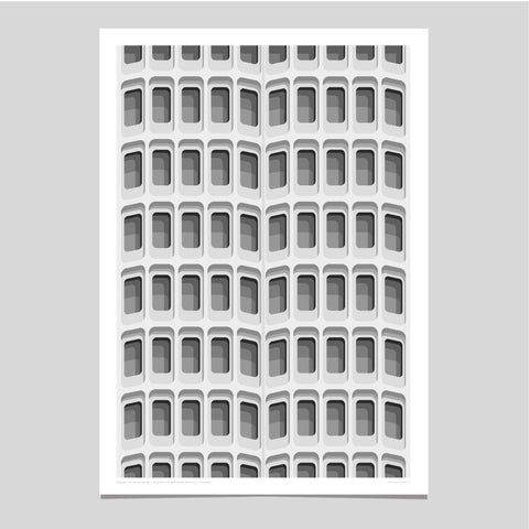 Shapes of Brutalism Camden Town Hall Annexe, London - graphic print