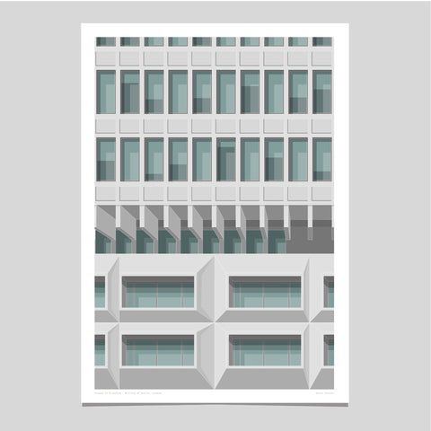 Shapes of Brutalism Ministry of Justice, London - graphic print