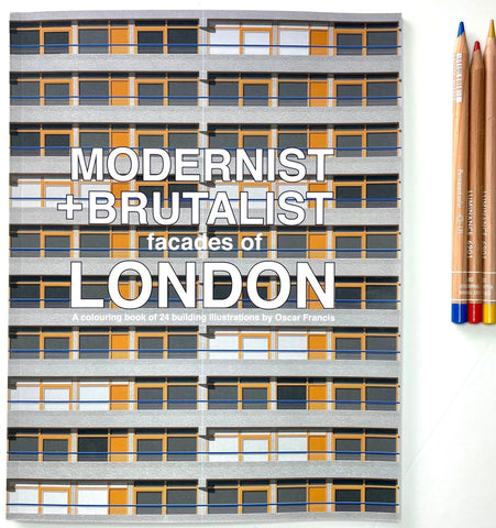 Modernist + Brutalist London Colouring Book