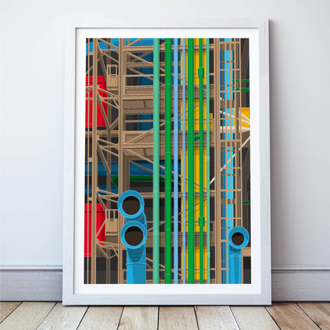 A1 Large Format Limited Edition - Pompidou Centre Art Print - (10 Only - 5 left)