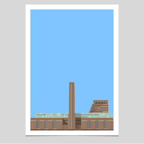 Tate Modern Under a Blue Sky Art Print