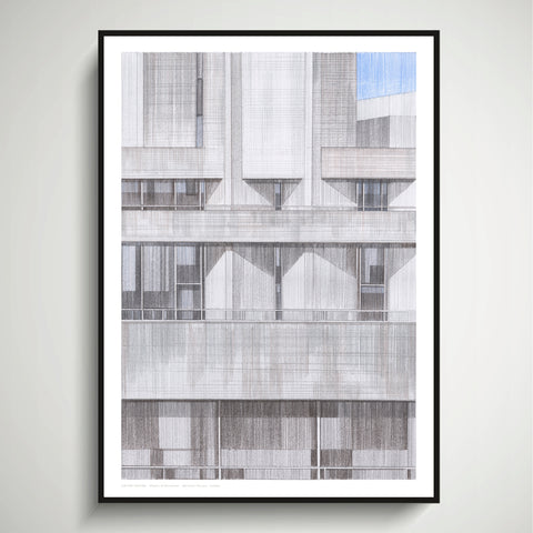 A2 Limited Edition of Hand Drawing - National Theatre, London - (30 only)