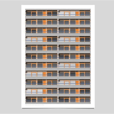 EX DISPLAY A2 Limited Edition - Speed House, Barbican Art Print  -  1 AVAILABLE