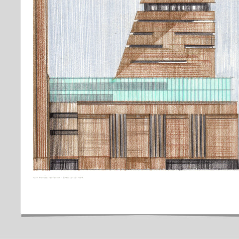 A3 Limited Edition of Hand Drawing - Tate Modern Extension - (10 only)