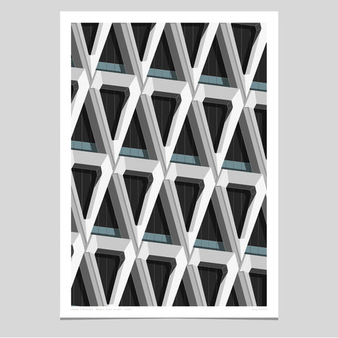 Shapes of Brutalism Welbeck Street Car Park, London - graphic print