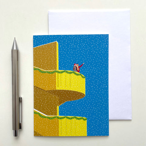 Hayward Gallery Steps in the Snow - Christmas Card (4 cards)